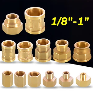 Accesorio de tubería reductor de acoplamiento recto de 1/8"" - 1"" BSP latón hembra a hembra - Imagen 1 de 19