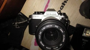 Nikon FG 20  35mm Film SLR Camera  Chrome Silver TESTED - Picture 1 of 5