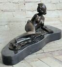 Erotik Nackte Frau Bronze Statue Weiblich Skulptur Kunst Deko Figur