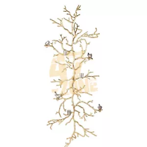 Aluminum Onward Branch 4 Candlestick Holder Gold Silver Tabletop Home Decor - Picture 1 of 10