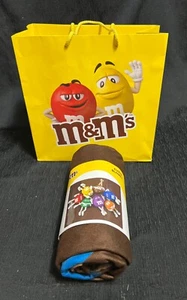 NEW Las Vegas M&M's World 7 M&M's Brown Fleece Blanket 50" x 60" - Picture 1 of 8