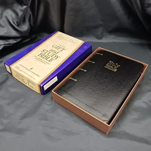 Holy Bible New American No. 9053 Gift and Study Bible Black Leatherflex 1969-70 - Picture 1 of 9