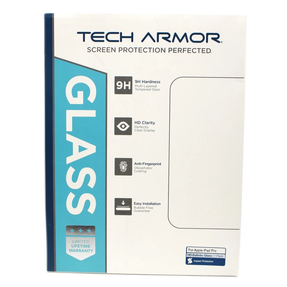 Tech Armor Ballistic Glass Screen Protector Apple iPad Pro 2017 12.9" 1 Pack - Image 1 of 2