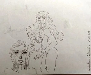 MARA - Dessin original NU - Picture 1 of 1