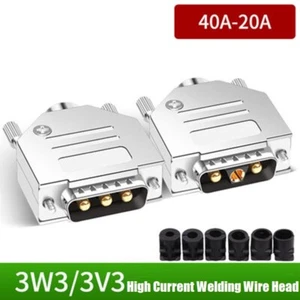 D-type current 3W3 40A current DB3 3-pin plug V power connector 3-pin 3-hole 20A - Picture 1 of 13