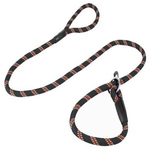 1.5M Adjustable Slip Dog Puppy Rope Lead Pet Training Strong Durable Black