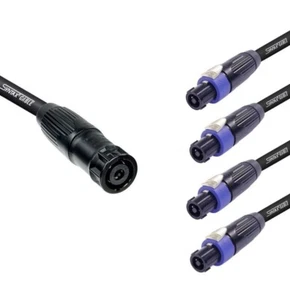 DG Systems - Fan-In Spider Speakon NLT8M a 4 NLT4F, 4 cavi 2x2.5 - Made in Italy - Imagen 1 de 2