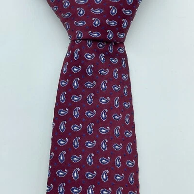 Corbata de seda para hombre Brooks Brothers estampado de puntos de cachemira hecha en EE. UU. clásica 3,25"x60" Foto 1 de 4