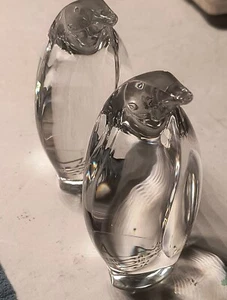 Dansk Full Leaded Crystal Penguins Austria 4-in Excellent condition - Picture 1 of 5