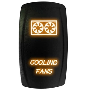 On/off Orange Cooling Fans Rocker Switch LED for Auto and Boat Toggle Switch - Picture 1 of 11