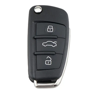 Flip Remote For Audi A1 A3 A4 B7 A6 C6 TT Q3 Q7 Key Case Shell 3Button Key Fob - Picture 1 of 6