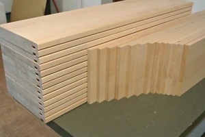 Rivestimento scale 13 gradini, sistema1, legno di faggio - legno duro di alta qualità! - Foto 1 di 11