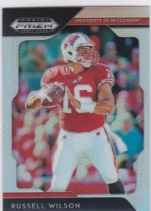Tarjeta de fútbol americano Russell Wilson selecciones del draft VERSIÓN DE LOS PREMIOS PLATEADOS WISCONSIN BADGERS - Imagen 1 de 2