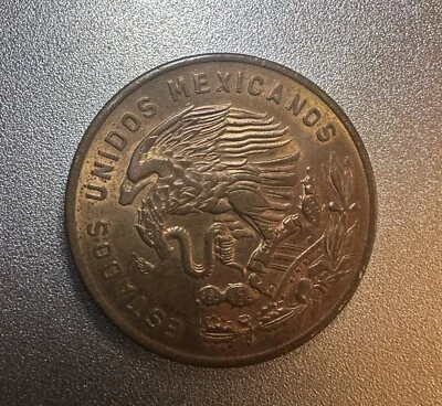 Moneda de Bronce 20 Centavos México 1960 RARA Foto 1 de 3