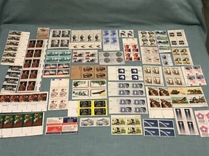 Lote de estampillas vintage colección bloques de placas sin usar variedad individuales Estados Unidos - Imagen 1 de 12