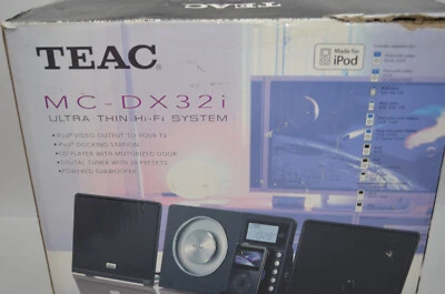 TEAC Micro Hi-Fi System MC-DX32i Subwoofer & Speakers, Remote & Cords in the box - Image 1 of 4