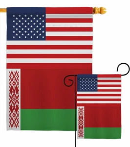 Belarus US Friendship Garden Flag Regional Decorative Gift Yard House Banner - Picture 1 of 19