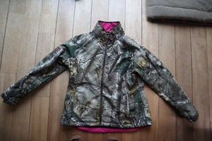 Olive & Brown CAMO REAL TREE Zip Front Fleece Lined Jacket XL - Picture 1 of 8