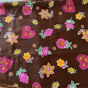 Hippie Retro Groovy Twill Baumwollstoff 2,5 Yards 45" Stoff Textilien Nähen - Bild 1 von 7