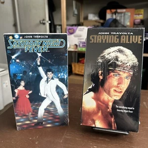 Staying Alive & Saturday Night Fever John Travolta Sealed New VHS - Picture 1 of 5