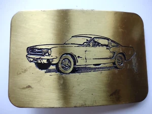 VINTAGE FORD MUSTANG CAR COLLECTORS GREAT AMERICAN BELT BUCKLE CO - Picture 1 of 5