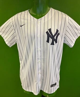 Camiseta de béisbol MLB New York Yankees a rayas abotonada juvenil X-grande 18-20 nueva con etiquetas - Imagen 1 de 4