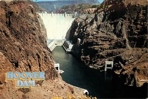Hoover Dam Nevada NV 1995 Colorado River Arizona AZ Postcard - Picture 1 of 2