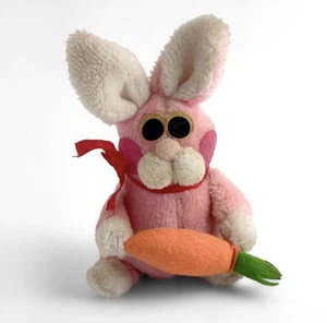 Vintage Dan-Dee Bunny Rabbit Plush 1978 Felt Eyes And Cheeks - Picture 1 of 6