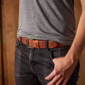 "Cinturón de cuero para botas de 40 mm para hombre, tallas 30"" a 58" - Imagen 1 de 9