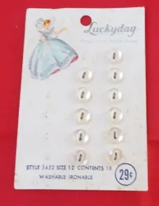 Botones de colección Luckyday 11 cuentas redondos, planos de 2 orificios estilo 5452, talla 12 - Imagen 1 de 3