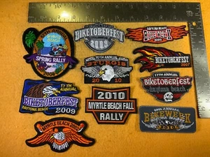 U7-96 MOTORCYCLE PATCH - LOT OF 10 - MIXED BIKE WEEKS - Picture 1 of 2