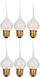 6 Pack -Large E26 Medium Base Silicone Dipped Country Light Bulbs, 7.5 Watt - Picture 1 of 3