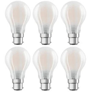 6 x Osram LED Filament Leuchtmittel Birnen A60 7W = 60W B22d matt 806lm warmweiß - Bild 1 von 5