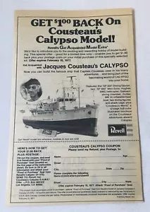Anuncio de modelo Revell 1976 ~ Jacques Cousteau's Calypso - Imagen 1 de 1
