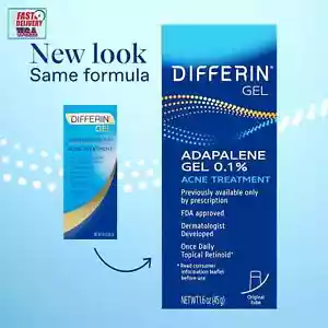 Differin Akne Behandlung Gel, 180 Tage Vorrat Retinoid Behandlung Gesicht mit 0,1% - Bild 1 von 1