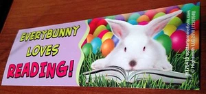 NEU! 24 EVERYBUNNY LOVE READING! LESEZEICHEN HASE OSTERN JELLY BEANS PARTYKORB - Bild 1 von 1