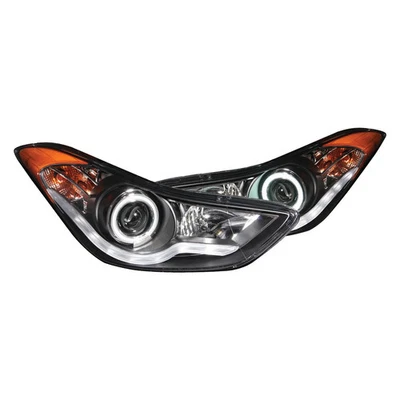 For Hyundai Elantra 11-14 Headlights Driver & Passenger Side Black CCFL Halo Foto 1 de 4