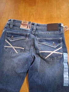 NEW TK Axel Men’s Slim Boot 32 X 30 Stretch Jeans Dark Blue Denim Cowboy Work - Picture 1 of 8