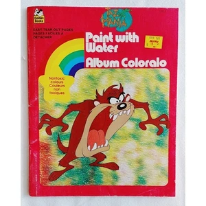 Golden Books Paint With Water TAZ Mania 1982 Unmarked RARE!! - Imagen 1 de 3
