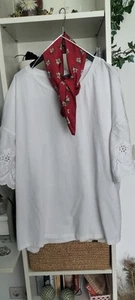 Trachtenbluse /Shirt Weiß Gr XL - Bild 1 von 3