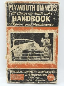 PLYMOUTH HANDBOOK OWNER'S MANUAL, CHRYSLER. DeSoto, Dodge 1952 - Foto 1 di 6