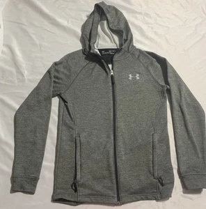 Under Armour Small Full Zip Fleece Hoodie Cold Gear Fitted Grey - Bild 1 von 3