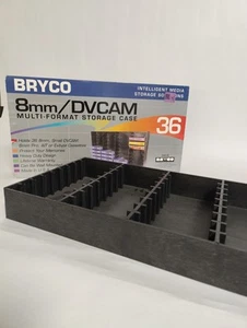 Lot Of 2 STORAGE RACK Bryco 8mm-DVCAM 36 Tape Holder (BRAND NEW) With Slip Cover - Afbeelding 1 van 6