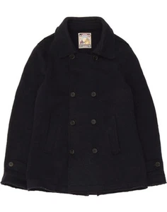PORTOFINO Mens Pea Coat UK 44 2XL Navy Blue Virgin Wool SW15 - Picture 1 of 4