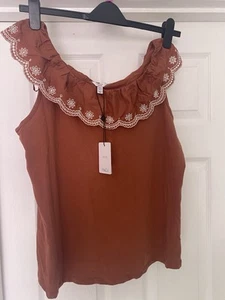 M&Co Ladies Rust Colour Top Size 14 NWT - Picture 1 of 5