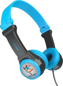 JLab JK2-GRYBLU-RTL Audio JBuddies Folding Wired On-Ear Headphones - Blue/Gray - Picture 1 of 1