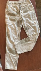 Anthropologie The Wanderer Khaki  Camo Jeans Size 26 Button Fly Women’s  - Picture 1 of 5