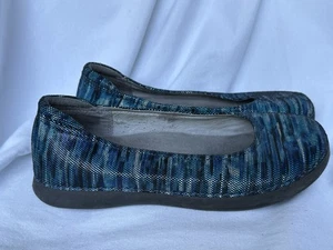 Alegria PET 140 Slip On blue black dot Shoes Women’s Sz US 7.5 EUC Comfort - Picture 1 of 8