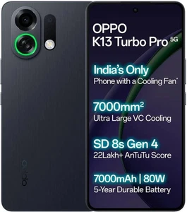 OPPO K13 Turbo 5G (Black 256 GB 8GB RAM) "NO TARIFFS IN USA" - Picture 1 of 11