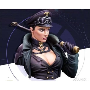 1/10 BUST Resin Steampunk Model Kit Beautiful Girl Pilot Unpainted - Picture 1 of 3